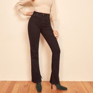 Reformation Peyton Slit Hem High Rise Bootcut Jeans